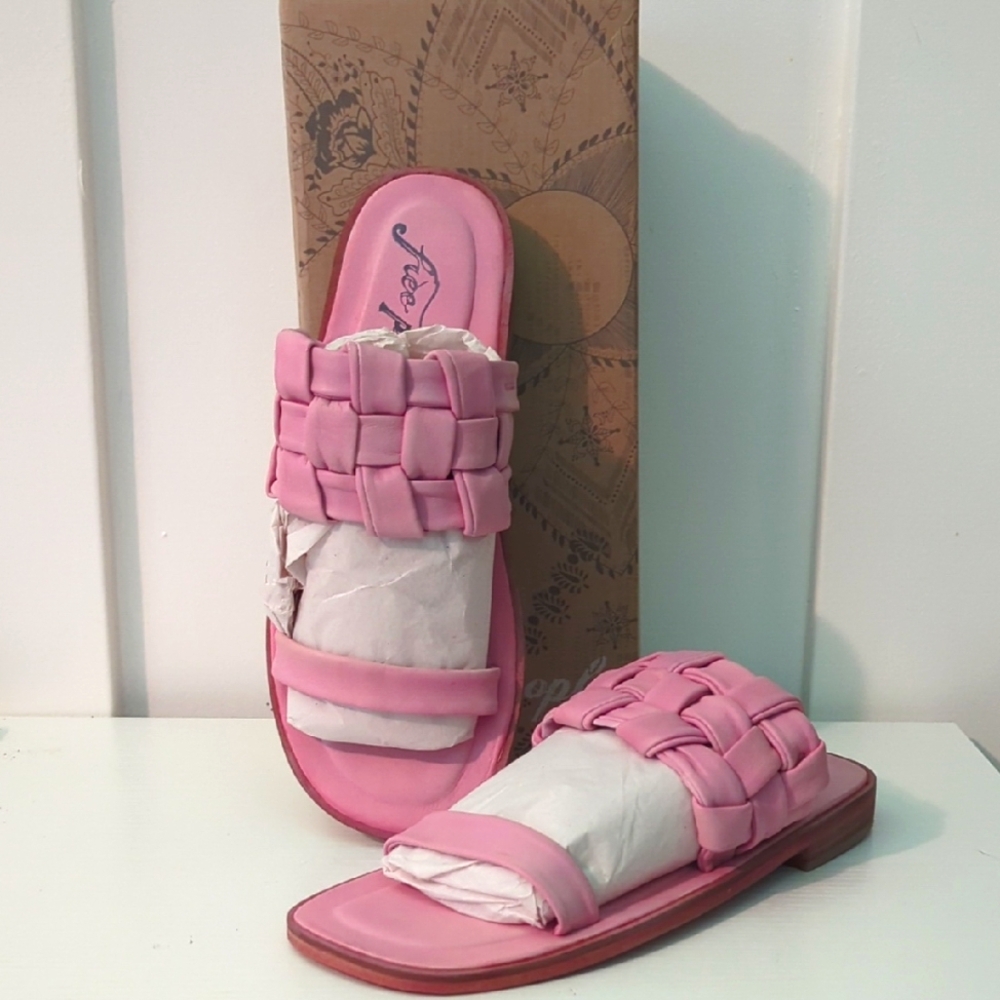 Free People NWT 7 Woven Leather Sandals